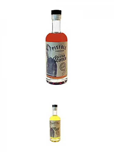 Pistole Butterscotch Likör 18% 0,5 Liter + Pistole Honig-Williams Likör 25% 0,5 Liter Pistole Butterscotch Likör 18% 0,5 Liter + Pistole Honig-Williams Likör 25% 0,5 Liter von 1a Schiefer