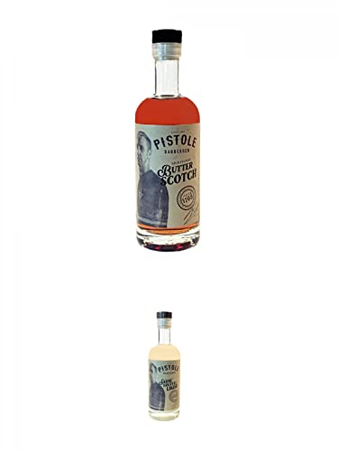 Pistole Butterscotch Likör 18% 0,5 Liter + Pistole Sahne-Trüffel Likör 20% 0,5 Liter Pistole Butterscotch Likör 18% 0,5 Liter + Pistole Sahne-Trüffel Likör 20% 0,5 Liter von 1a Schiefer