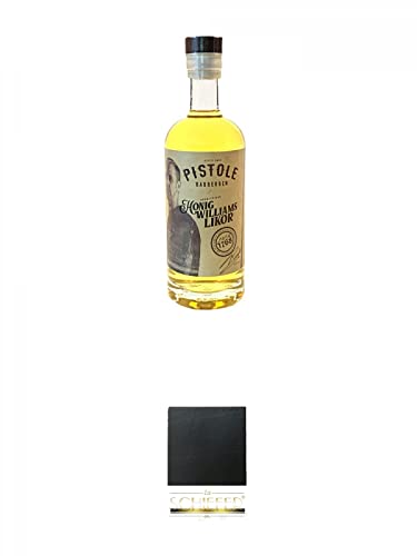 Pistole Honig-Williams Likör 25% 0,5 Liter + Schiefer Glasuntersetzer eckig ca. 9,5 cm Durchmesser Pistole Honig-Williams Likör 25% 0,5 Liter + Schiefer Glasuntersetzer eckig ca. 9,5 cm Durchmesser von 1a Schiefer