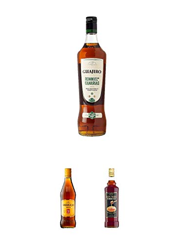 RON MIEL GUAJIRO 30% 1,0 Liter + Ron Arehucas Carta Oro Canarische Inseln 1,0 Liter + Ron Miel Tobacco Honey Rumlikör 1,0 Liter RON MIEL GUAJIRO 30% 1,0 Liter + Ron Arehucas Carta Oro Canarische Inseln 1,0 Liter + Ron Miel Tobacco Honey Rumlikör 1,0 Liter von 1a Schiefer