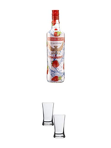 Rushkinoff Vodka & STRAWBERRY 1,0 Liter + Stölzle Shotglas/Stamper 2 Stück 2050021 Rushkinoff Vodka & STRAWBERRY 1,0 Liter + Stölzle Shotglas/Stamper 2 Stück 2050021 von 1a Schiefer