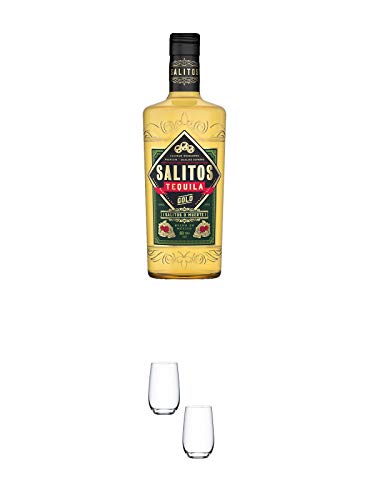 Salitos Tequila Gold Mexico 0,7 Liter + Tequilaglas Riedel 0414/81-2 Stk. von 1a Schiefer
