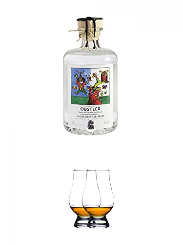 Sauerländer Obstler 0,5 Liter + The Glencairn Glas Stölzle 2 Stück von 1a Schiefer