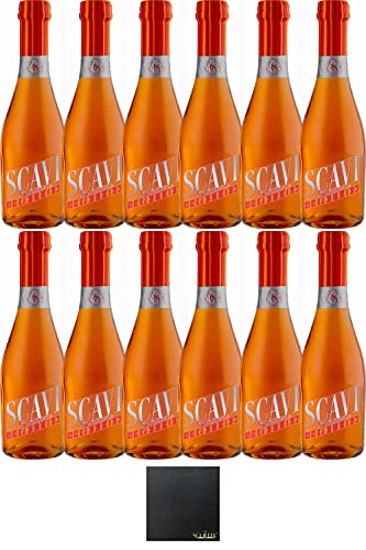 Scavi & Ray Prosecco Sprizzione 12 x 0,2 Liter Piccoloflaschen + Schiefer Glasuntersetzer eckig ca. 9,5 cm Durchmesser Scavi & Ray Prosecco Sprizzione 12 x 0,2 Liter Piccoloflaschen + Schiefer Glasuntersetzer eckig ca. 9,5 cm Durchmesser von 1a Schiefer