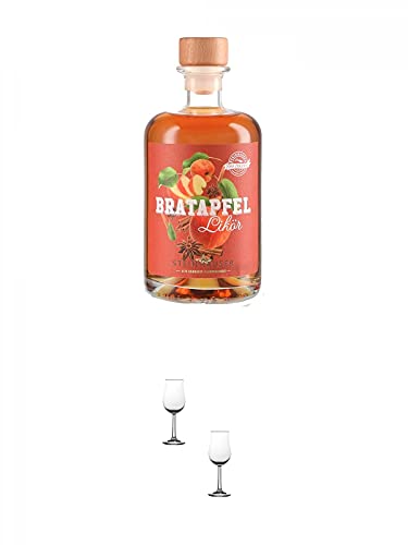 Steinhauser - Bratapfel - Likör 0,5 Liter + Nosing Gläser Kelchglas Bugatti mit Eichstrich 2cl und 4cl - 2 Stück Steinhauser - Bratapfel - Likör 0,5 Liter + Nosing Gläser Kelchglas Bugatti mit Eichstrich 2cl und 4cl - 2 Stück von 1a Schiefer