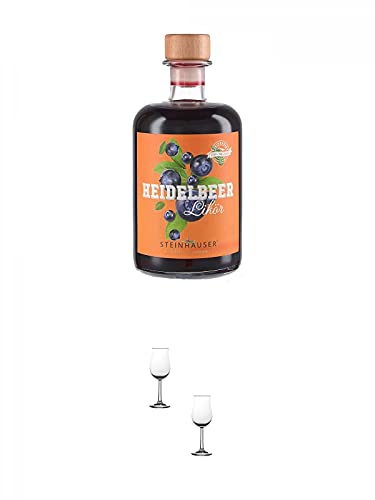 Steinhauser Heidelbeer Likör 0,5 Liter + Nosing Gläser Kelchglas Bugatti mit Eichstrich 2cl und 4cl - 2 Stück Steinhauser Heidelbeer Likör 0,5 Liter + Nosing Gläser Kelchglas Bugatti mit Eichstrich 2cl und 4cl - 2 Stück von 1a Schiefer