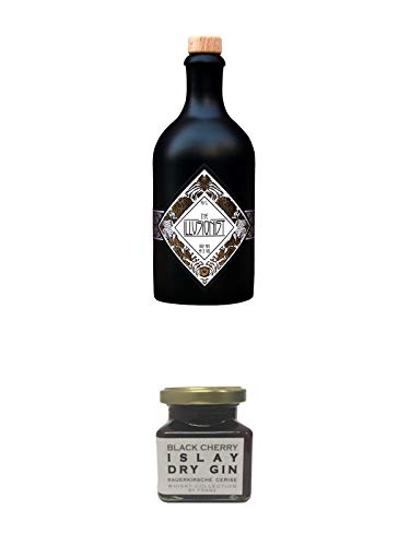 The Illusionist Dry Gin 0,5 Liter + Islay Dry Gin Black Cherry Sauerkirsche Marmelade 150 Gramm von 1a Schiefer
