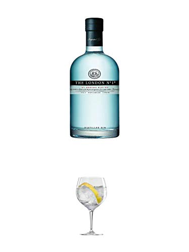 The London No. 1 Gin 0,7 Liter + Ballon Bistro Cubata GIN Glas 1 Stück von 1a Schiefer