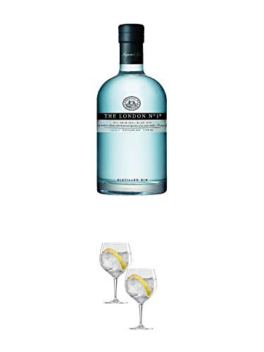 The London No. 1 Gin 1,0 Liter Magnum + Spiegelau Gin & Tonic 4390179 2 Gläser von 1a Schiefer