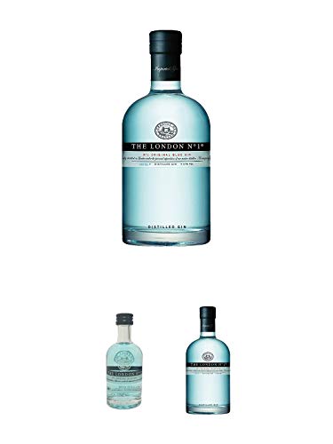 The London No. 1 Gin 1,0 Liter Magnum + The London Blue No. 1 Gin 5 cl Miniatur + The London No. 1 Gin 1,0 Liter Magnum von 1a Schiefer