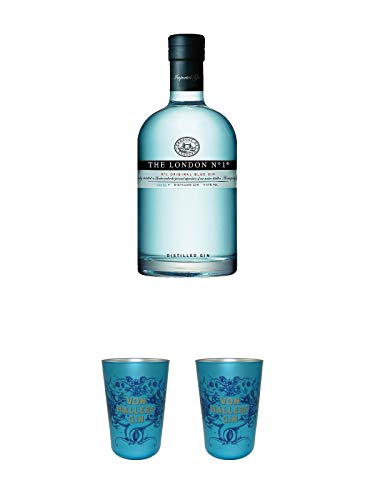 The London No. 1 Gin 1,0 Liter Magnum + Von Hallers Gin Becher EDITION GÖTTINGEN aus Kristallglas 1 Stück + Von Hallers Gin Becher EDITION GÖTTINGEN aus Kristallglas 1 Stück von 1a Schiefer