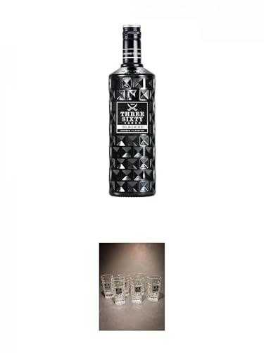 Three Sixty Black 42 Vodka 3,0 Liter + Three Sixty Vodka SHOT Glas mit Eichstrich 2 & 4 cl - 6 Stück Three Sixty Black 42 Vodka 3,0 Liter + Three Sixty Vodka SHOT Glas mit Eichstrich 2 & 4 cl - 6 Stück von 1a Schiefer
