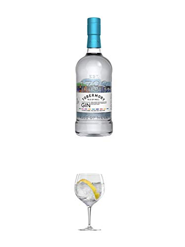 Tobermory GIN 43,3% 0,7 Liter + Ballon Bistro Cubata GIN Glas 1 Stück von 1a Schiefer