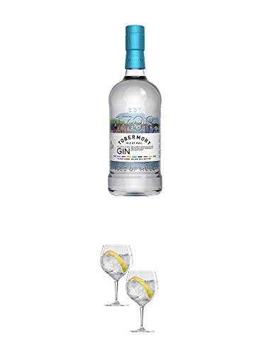 Tobermory GIN 43,3% 0,7 Liter + Spiegelau Gin & Tonic 4390179 2 Gläser von 1a Schiefer