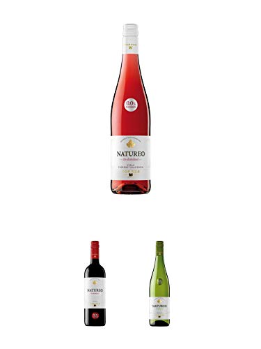 Torres Miguel Spanien NATUREO Alkoholfrei ROSE Wein 0,75 Liter + Torres Miguel Spanien NATUREO Alkoholfrei ROT Wein 0,75 Liter + Torres Miguel Spanien NATUREO Alkoholfrei WEISS Wein 0,75 Liter von 1a Schiefer