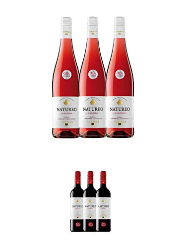 Torres Miguel Spanien NATUREO Alkoholfrei ROSE Wein 3 x 0,75 Liter + Torres Miguel Spanien NATUREO Alkoholfrei ROT Wein 3 x 0,75 Liter von 1a Schiefer