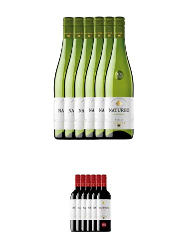 Torres Miguel Spanien NATUREO Alkoholfrei WEISS Wein 6 x 0,75 Liter + Torres Miguel Spanien NATUREO Alkoholfrei ROT Wein 6 x 0,75 Liter von 1a Schiefer