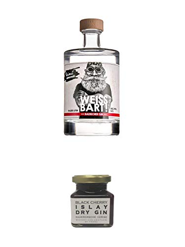Weissbart Schwarzwald Gin 0,5 Liter + Islay Dry Gin Black Cherry Sauerkirsche Marmelade 150 Gramm von 1a Schiefer