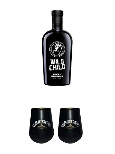 Wild Child Gin Berlin 0,7 Liter + Amuerte GIN GLAS + Amuerte GIN GLAS von 1a Schiefer