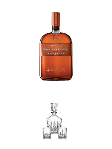 Woodford Reserve - DOUBLE OAK - USA 0,7 Liter + Whisky Decanter + 2 Whiskytumbler von Spiegelau 4500198 von 1a Schiefer