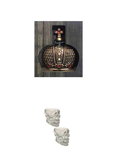 Zlatogor Prestige Korona Wodka mit Krone 0,5 Liter + Wodka Totenkopf Shotglas 2 Stück Zlatogor Prestige Korona Wodka mit Krone 0,5 Liter + Wodka Totenkopf Shotglas 2 Stück von 1a Schiefer