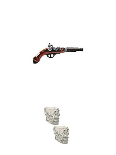 Zlatogor Wodka Pistole Duelnyj 0,35 Liter + Wodka Totenkopf Shotglas 2 Stück Zlatogor Wodka Pistole Duelnyj 0,35 Liter + Wodka Totenkopf Shotglas 2 Stück von 1a Schiefer