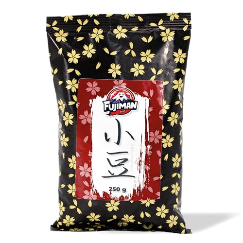 FUJIMAN Adzukibohnen | 100% rote, getrocknete Azukibohnen | perfekt für japanische Anko Bohnenpaste, Mochi, Dango & Dorayaki | vegan, glutenfrei (1 x 250 g) von 1mal1japan