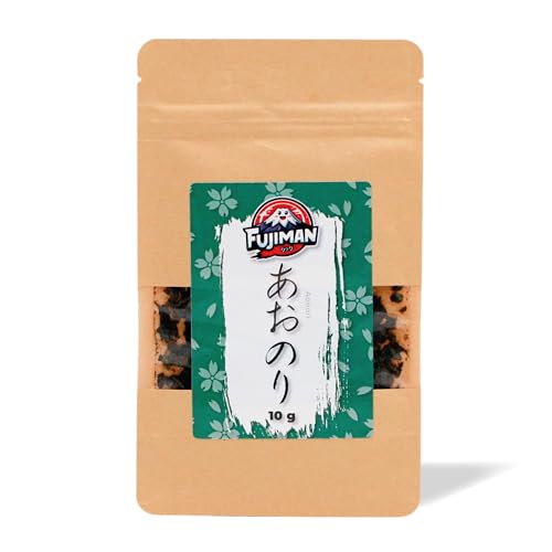 FUJIMAN Aonori | 100% grüner Seetang, feine Algenflocken | intensiver Geschmack - Topping für Okonomiyaki, Tempura & Yakisoba | vegan, ohne Geschmacksverstärker (1 x 10 g) von 1mal1japan