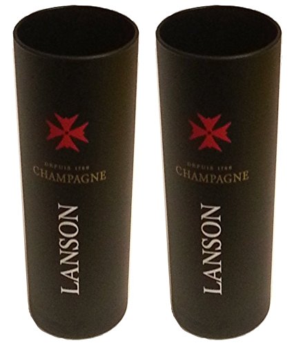 2 x Lanson Champagner Gläser Matt Schwarz Exklusive Bar Edition 0,1l von Lanson