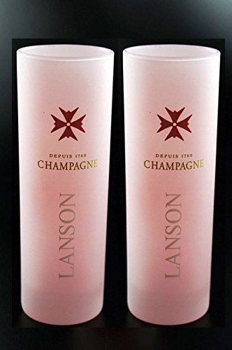 2 x Lanson Rose Pink Champagner Gläser von Lanson