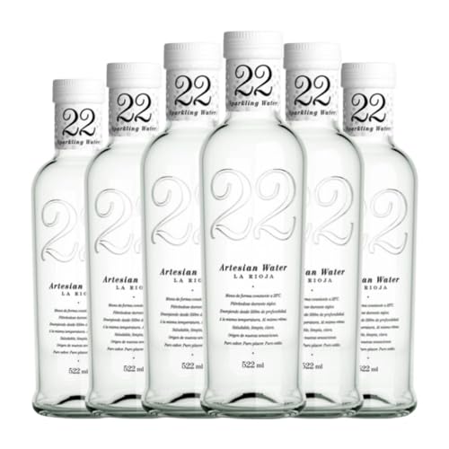 Wasser 22 Artesian Water Con Gas 522 Medium Flasche 50 cl (Schachtel mit 6 Medium Flasche von 50 cl) von 22 Artesian Water