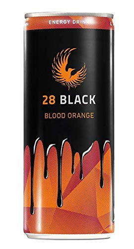 28 Black Blood Orange Energy Drink 12 x 0,25 ltr. inkl. 3€ DPG EINWEG Pfand von 28 Black