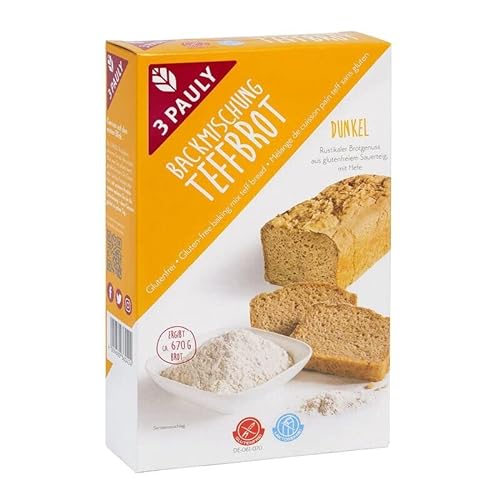 3 Pauly Backmischung Teffbrot - 407g x 16-16er Pack VPE von 3 Pauly