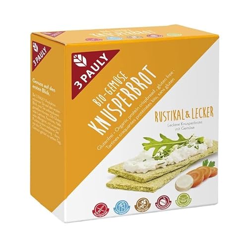 3 Pauly Knusperbrot Gemüse - Bio - 100g x 7-7er Pack VPE von 3 Pauly