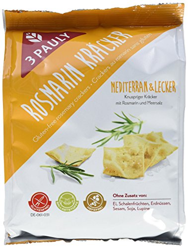 3 Pauly Rosmarin Kräcker - glutenfrei, 6er Pack (6 x 125 g) von 3 Pauly