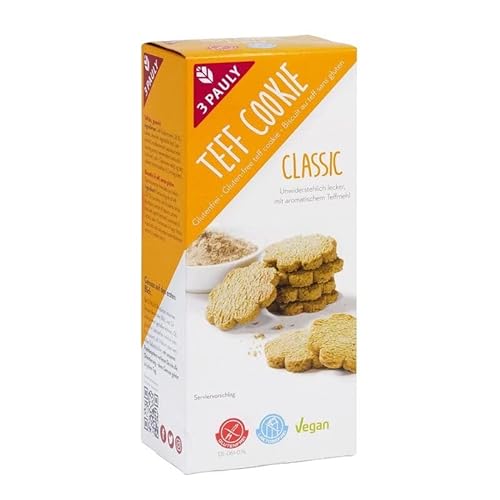 3 Pauly Teff Cookie Classic - 125g x 12-12er Pack VPE von 3 Pauly