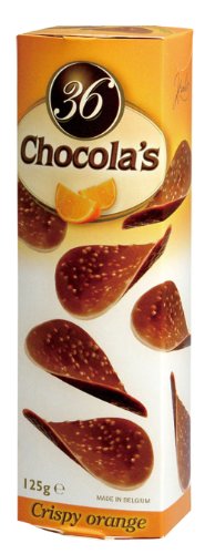 36 Chocola's Schokoblätter Crispy Orange, 1er Pack (1 x 125 g) von Hamlet