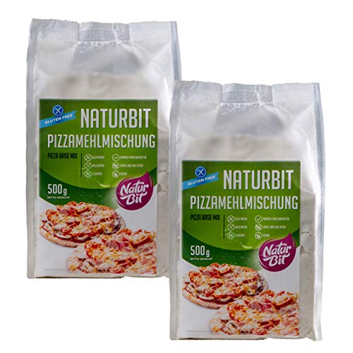 Premium Pizzateig Pizzamehl Backmischung 2x500 g I 1000g Mehlmischung für Pizza-Teig glutenfrei, vegan I Mehlmischung als Ersatz für Weizenmehl von 365forlife