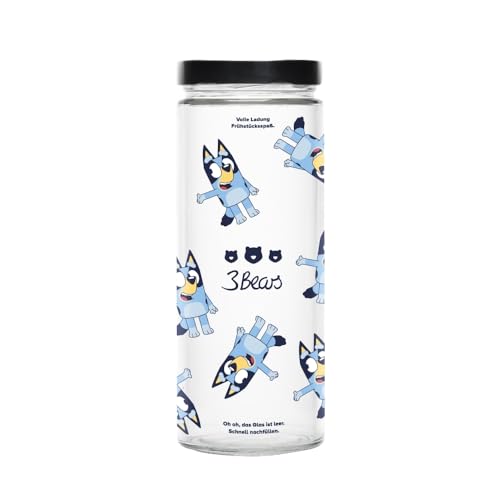 3Bears Knuspermüsli Vorratsglas – Bluey Edition | Luftdichtes Glas mit Deckel für Müsli 3Bears Knuspermüsli Vorratsglas – Bluey Edition | Luftdichtes Glas mit Deckel für Müsli von 3Bears