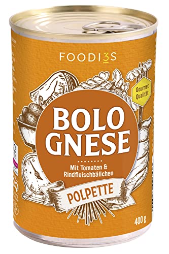 3FOODIES Bolognese Polpette | Nudelsauce mit Rinder Fleischbällchen | In leckerer Tomatensauce von 3FOODIES