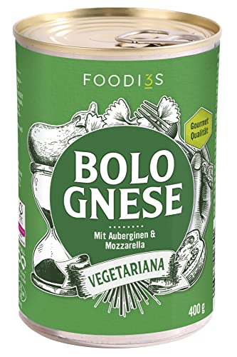 3FOODIES Bolognese Vegetariano | Nudelsauce ohne Fleisch | Mit Auberginen & Mozarella von 3FOODIES