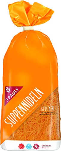 3 Pauly Suppennudeln ohne Ei - glutenfrei, 4er Pack (4 x 500 g) von 3 PAULY