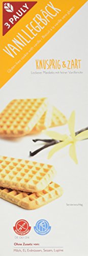 3 Pauly Vanillegebäck - glutenfrei, 1er-Pack (1 x 125 g) von 3 PAULY