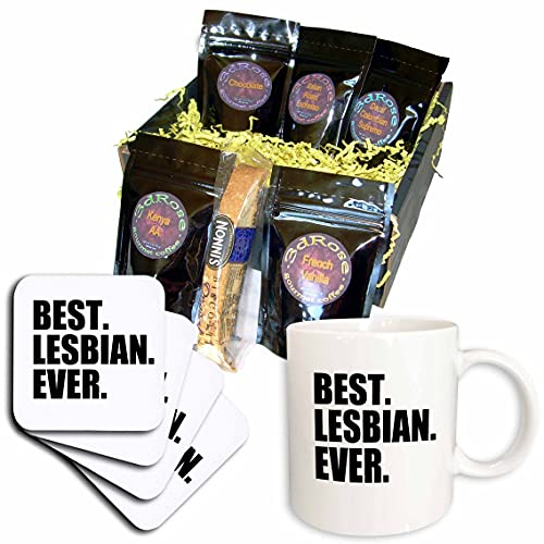 3dRose cgb_151522_1 Best Lesbian Ever-Fun Gay Pride, lustiger Humor, schwarzer Text, Kaffee-Geschenkkorb, mehrfarbig 3dRose cgb_151522_1 Best Lesbian Ever-Fun Gay Pride, lustiger Humor, schwarzer Text, Kaffee-Geschenkkorb, mehrfarbig von 3dRose