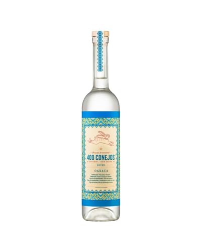 400 Conejos Joven Espadín Mezcal – Junger, kristallklarer mexikanischer Mezcal mit 38% vol. (1 x 0,7 l) von 400 CONEJOS