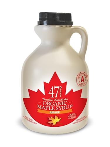 47° North Kanadischer Bio Ahornsirup Amber, 500 ml, Single Source, Grade A, glutenfrei, vegan, organic Maple Syrup, kräftiger Geschmack für Pancakes & mehr. von 47 North