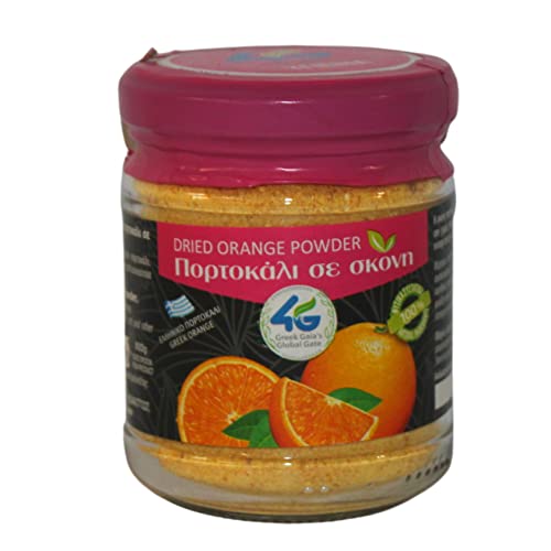 4G Griechisches Sonnengetrocknetes Orangenpulver, 2er Pack x 80 g (Insgesamt: 160 g) von 4G Greek Gaia's Global Gate