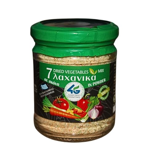 4G - 7 Getrocknete Gemüsemischung in Pulverform, Packung mit 2 x 80g (Gesamt: 160g) von 4G-Greek Gaia's Global Gate