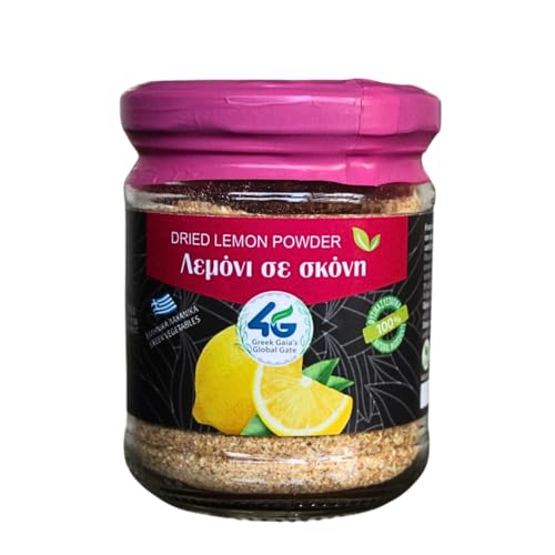 4G - Griechisches Getrocknetes Zitronenpulver, Packung mit 2 x 80g (Gesamt: 160g) von 4G-Greek Gaia's Global Gate