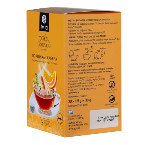 Kretischer Bergtee "Orange-Zimt" (20 Beutel á 1,5 g) von 4Vita
